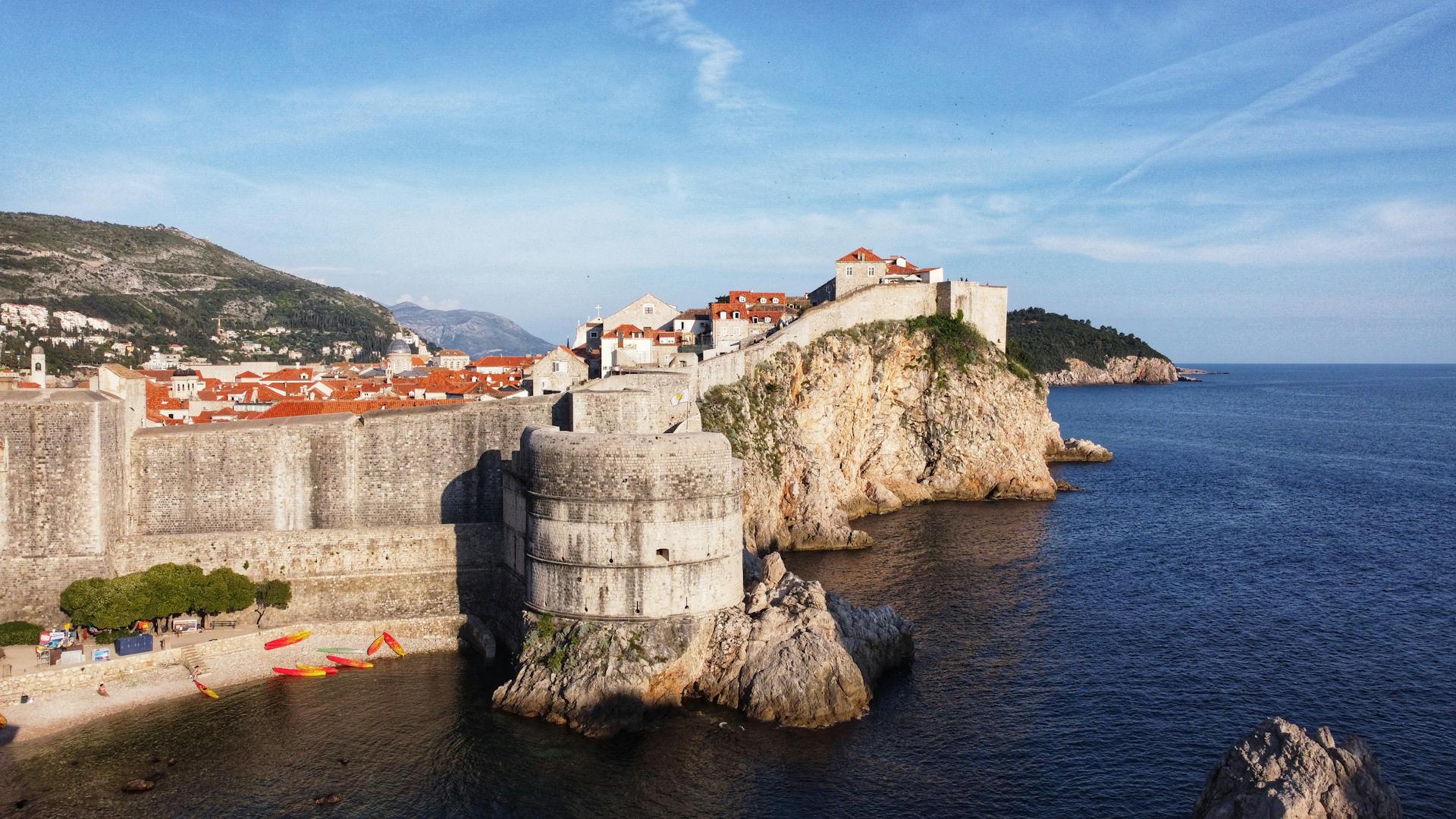 Skip the line tickets Dubrovnik — City Walls aerial view